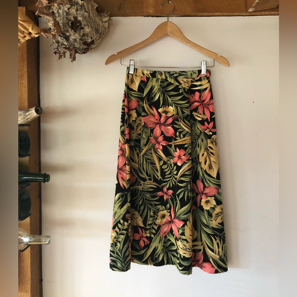 Pendleton Vintage Floral Midi Skirt Size 2